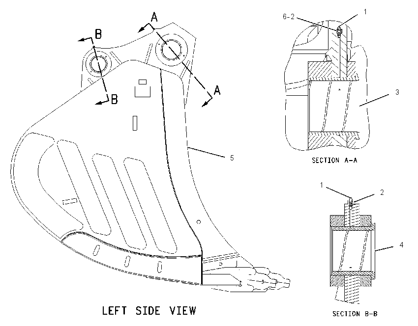 BUCKET & BEARING AS 1573992 CAT