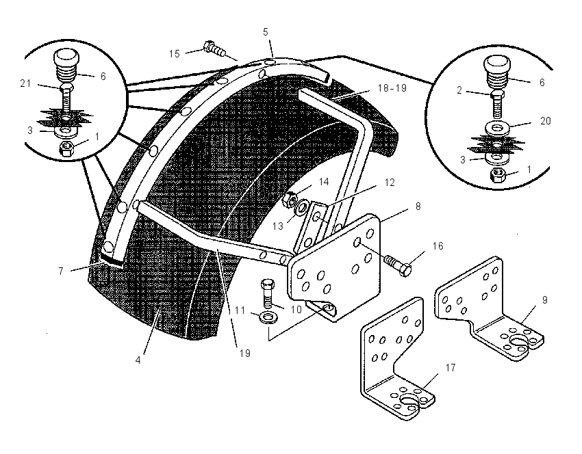 FENDER & MOUNTING GP 1293912 CAT