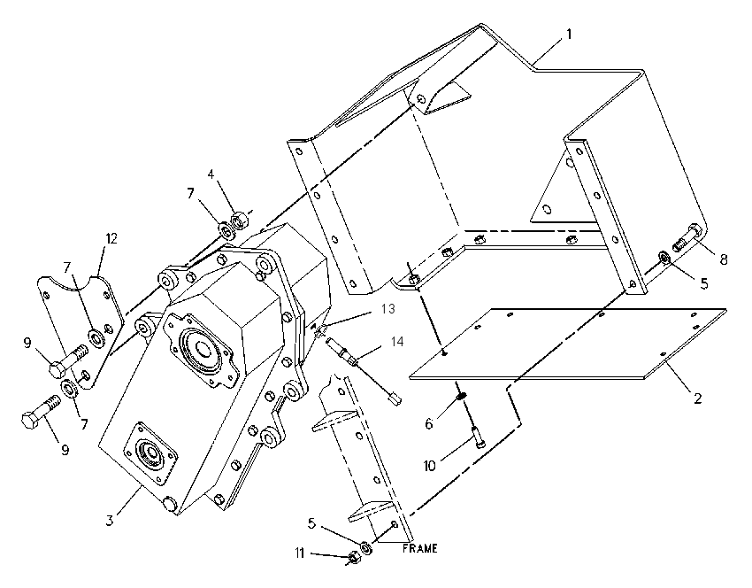 TRANSMISSION & MOUNTING GP 1086240 CAT