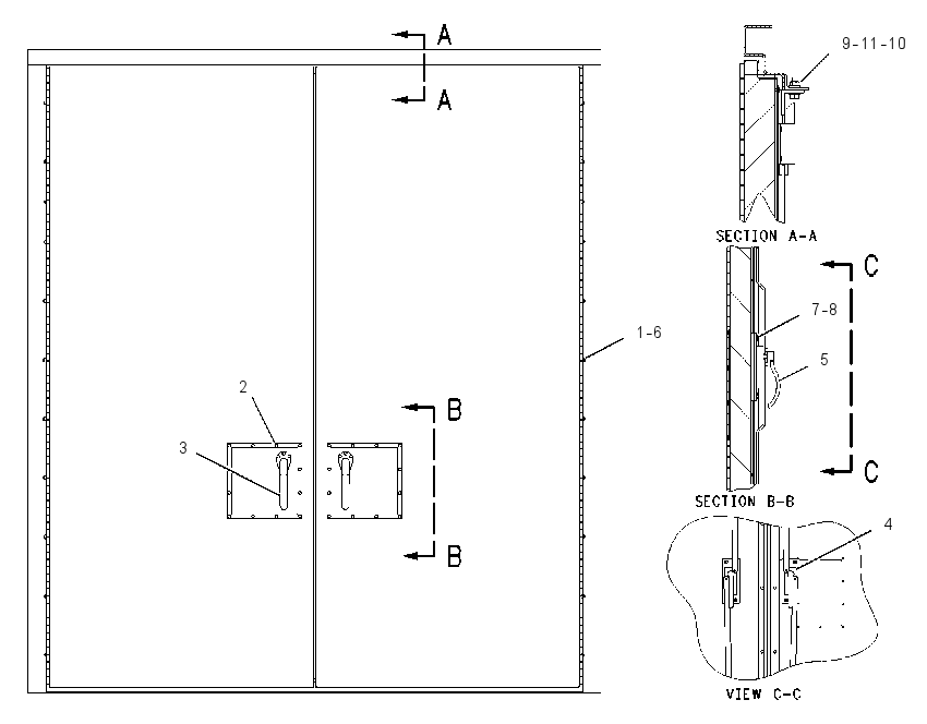 DOOR AS 1543623 CAT