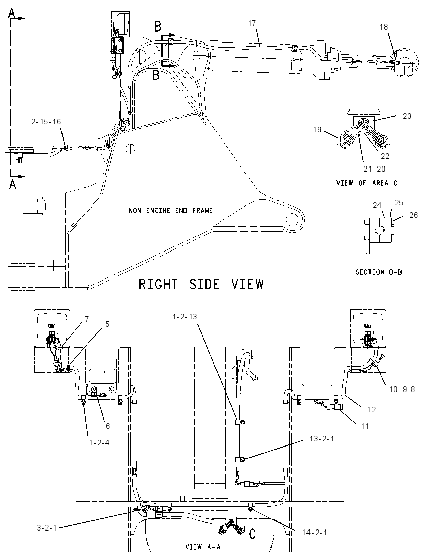 Проводка передняя 9U2773 CAT