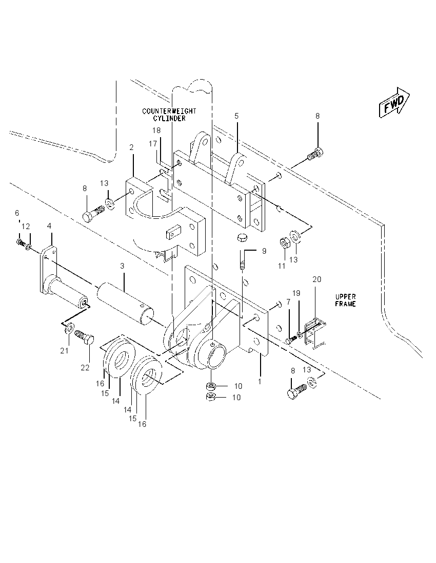 MOUNTING GP-COUNTERWEIGHT CYL 2300141 CAT