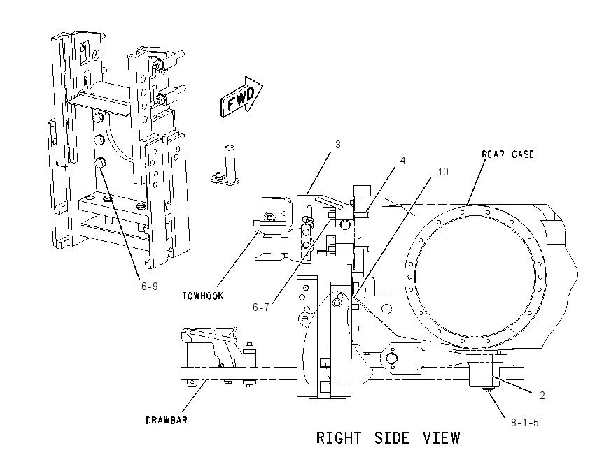 FRAME GP-DRAWBAR 1724851 CAT