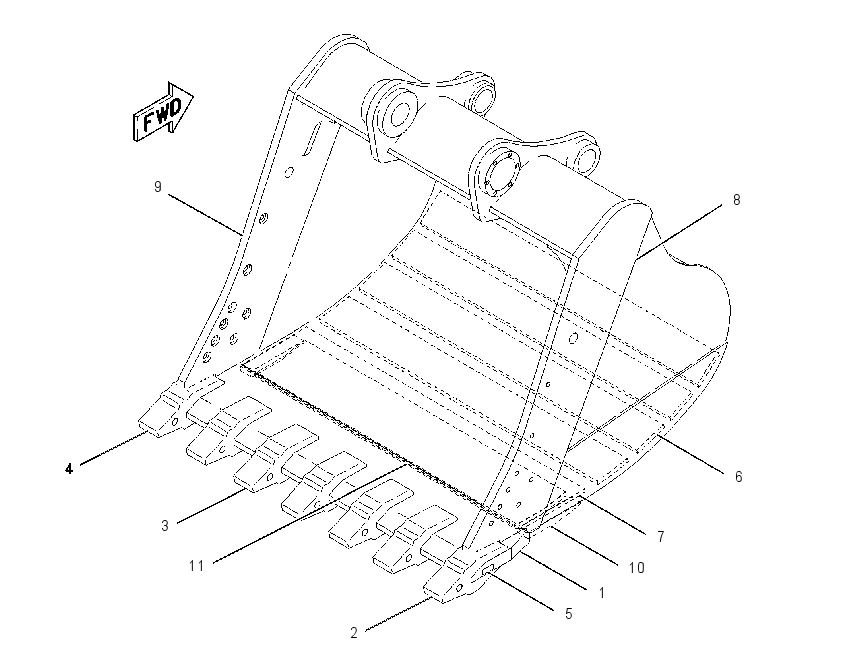 BUCKET AS-MASS EXCAVATOR 1439129 CAT