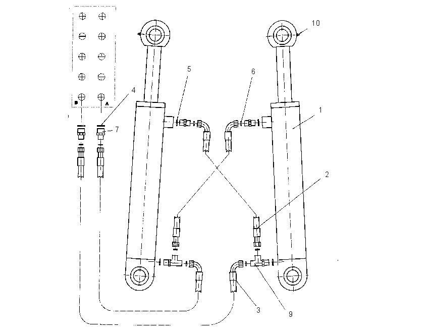 CYLINDER & LINES GP-STEERING 1593701 CAT