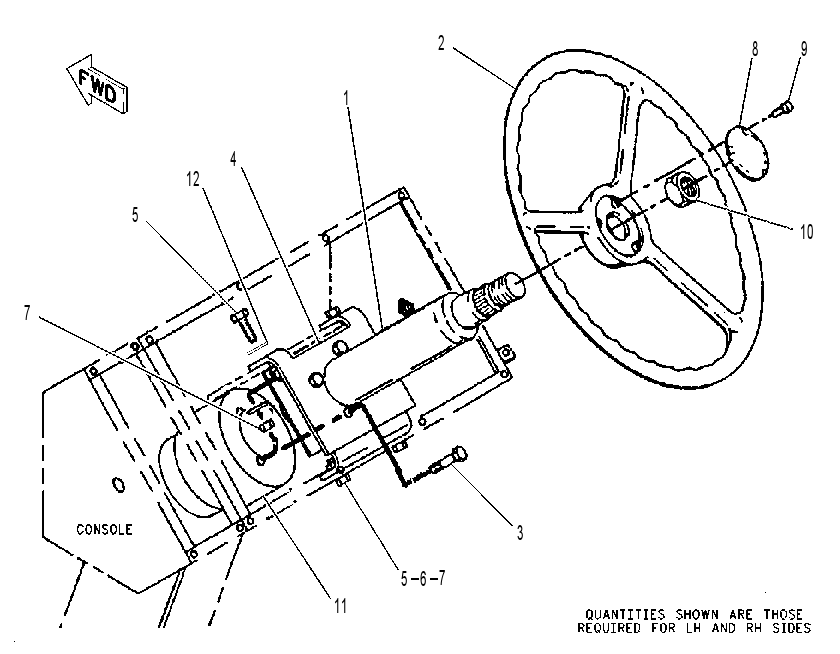 Рулевая колонка 6R1107 CAT