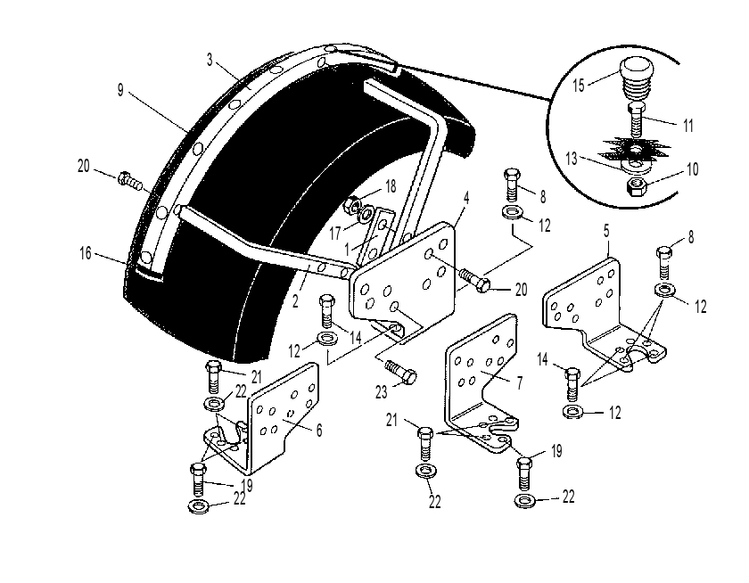 FENDER & MOUNTING GP 1252694 CAT