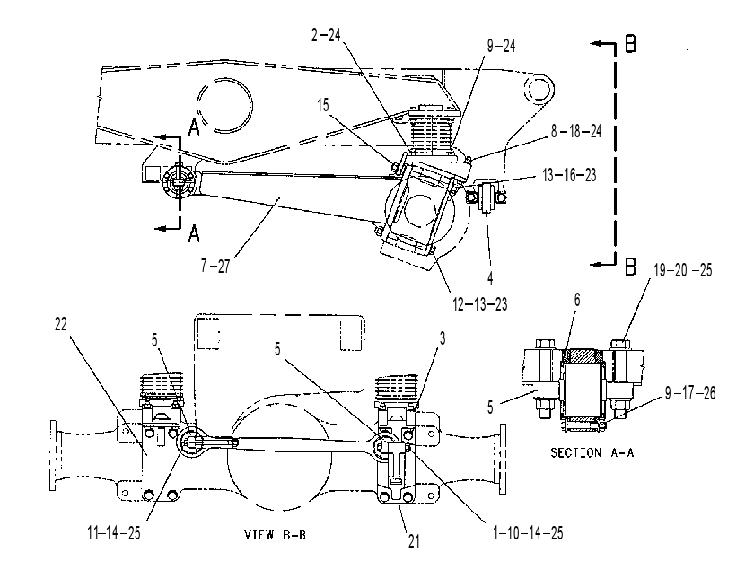FRAME GP-REAR SUSPENSION 1166608 CAT