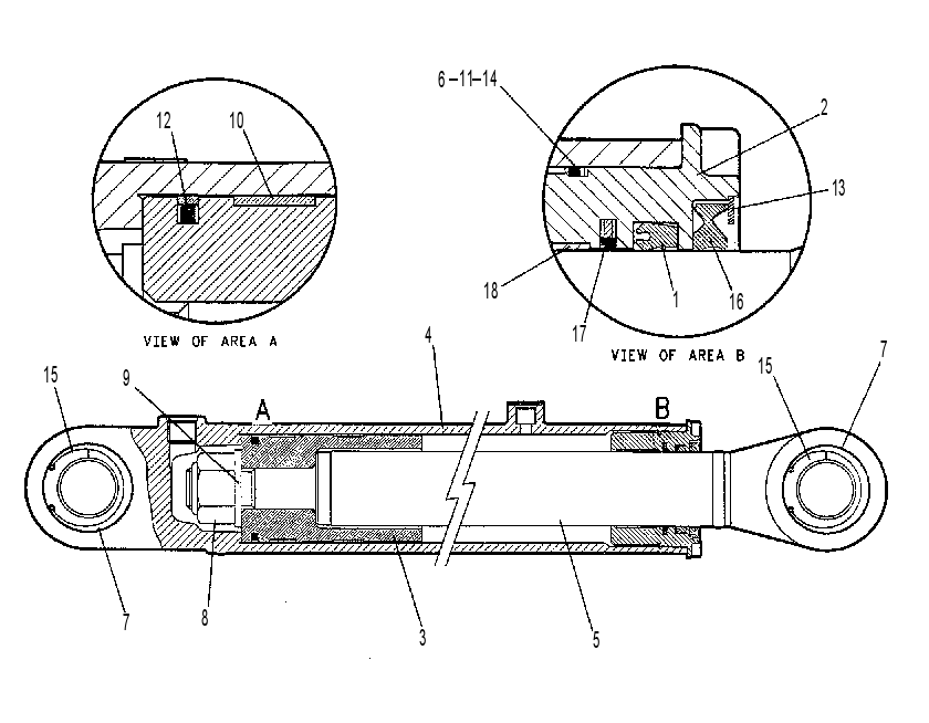 CYLINDER GP-HOIST 1256188 CAT