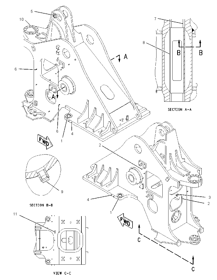 FRAME AS-LOADER 1096835 CAT