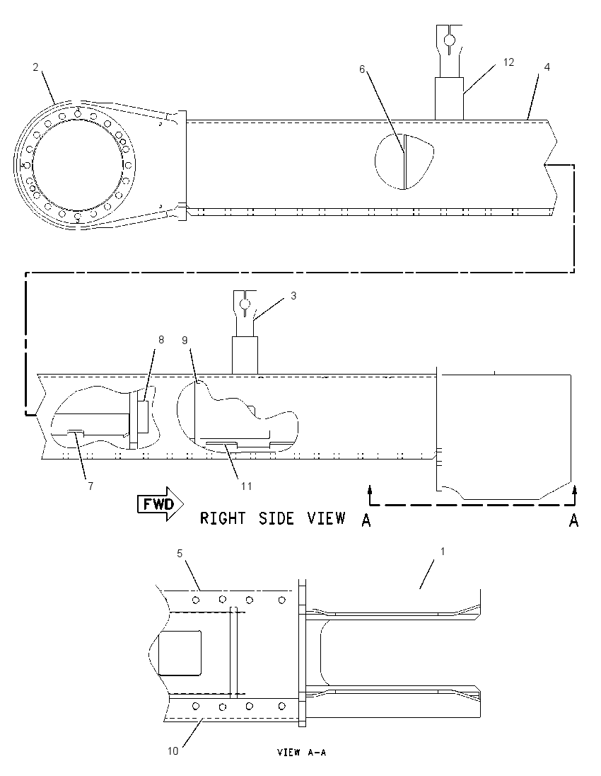 FRAME AS-TRACK ROLLER-RH 1C9911 CAT