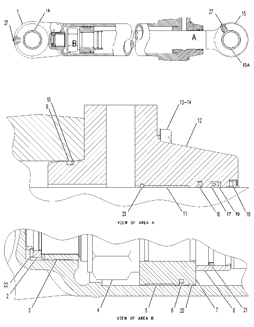 Цилиндр рукояти 1560664 CAT