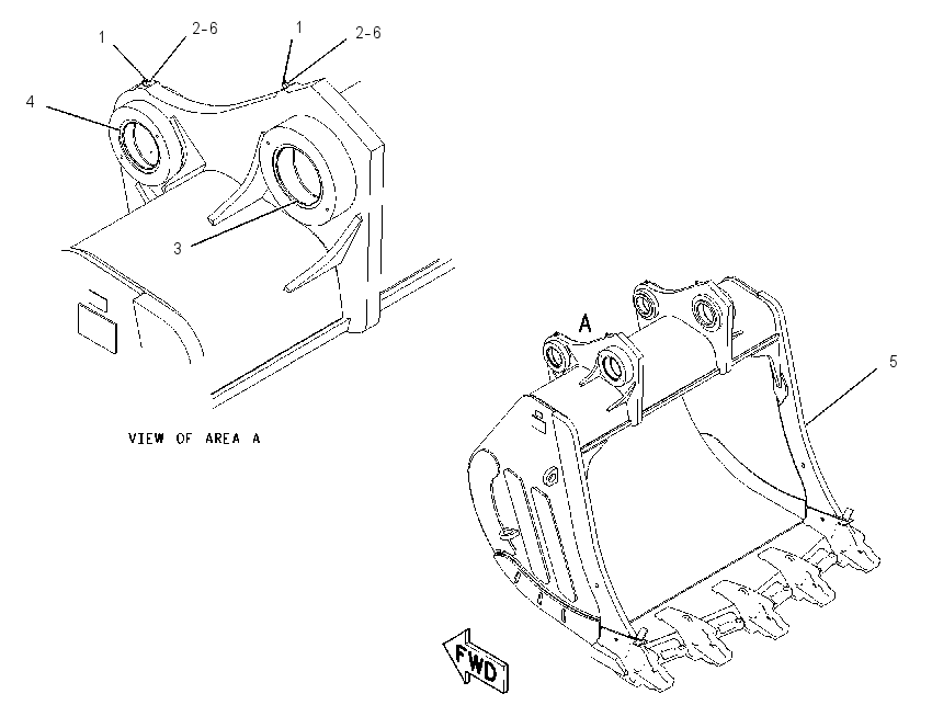 BUCKET & BEARING AS 1574131 CAT