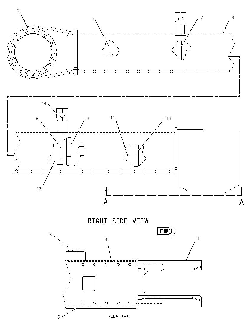 FRAME AS-TRACK ROLLER-RH 1C9622 CAT