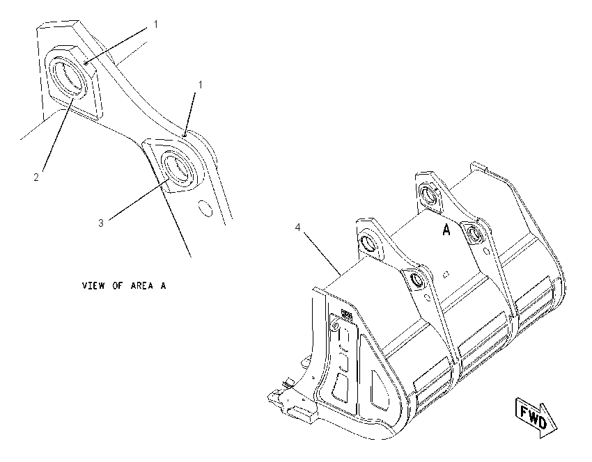 BUCKET & BEARING AS 1423531 CAT