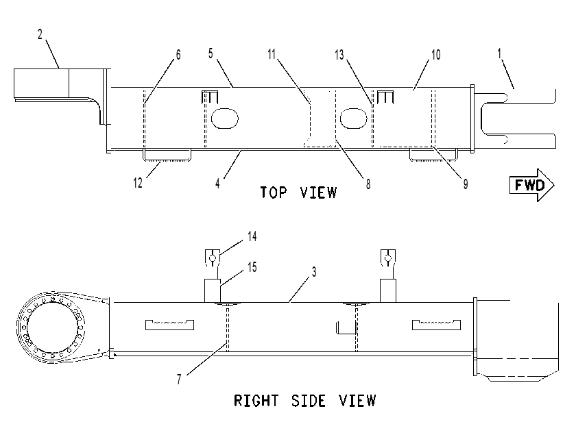 FRAME AS-TRACK ROLLER-RH 1C9822 CAT
