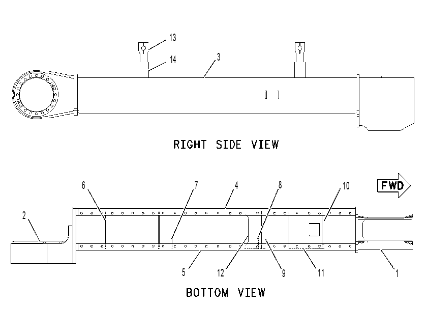 FRAME AS-TRACK ROLLER-RH 1C9824 CAT