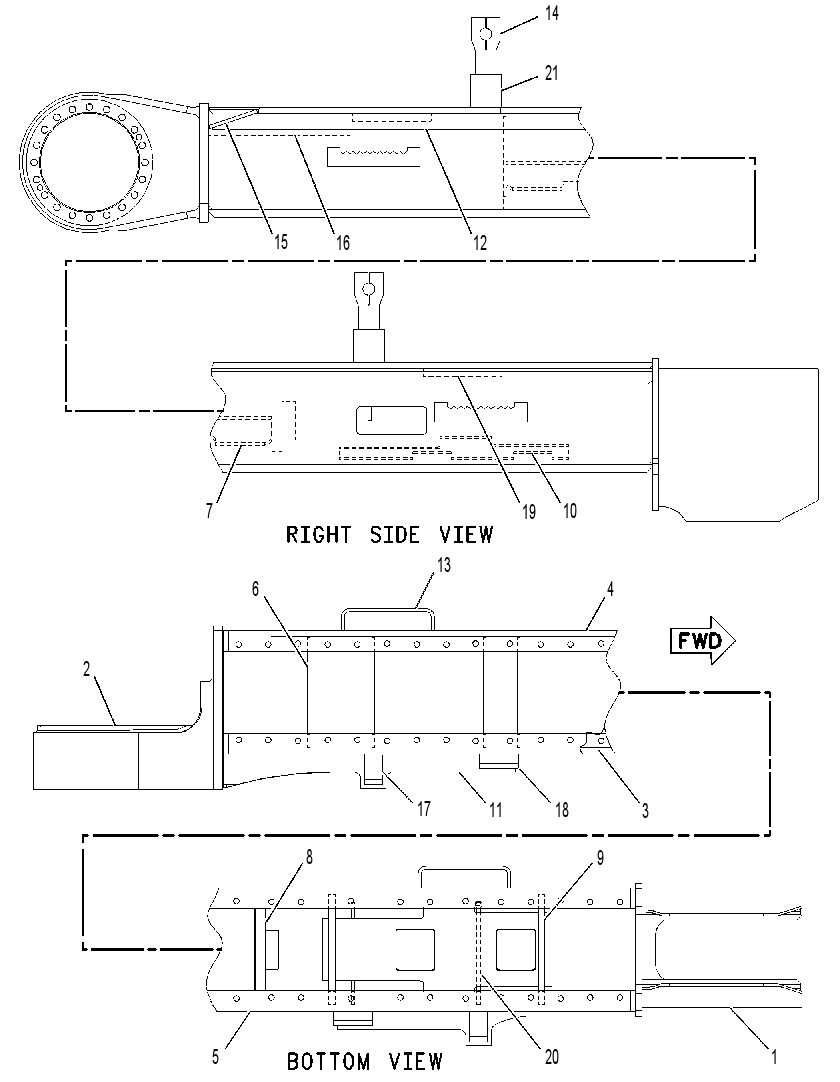 FRAME AS-TRACK ROLLER-RH 1C9996 CAT