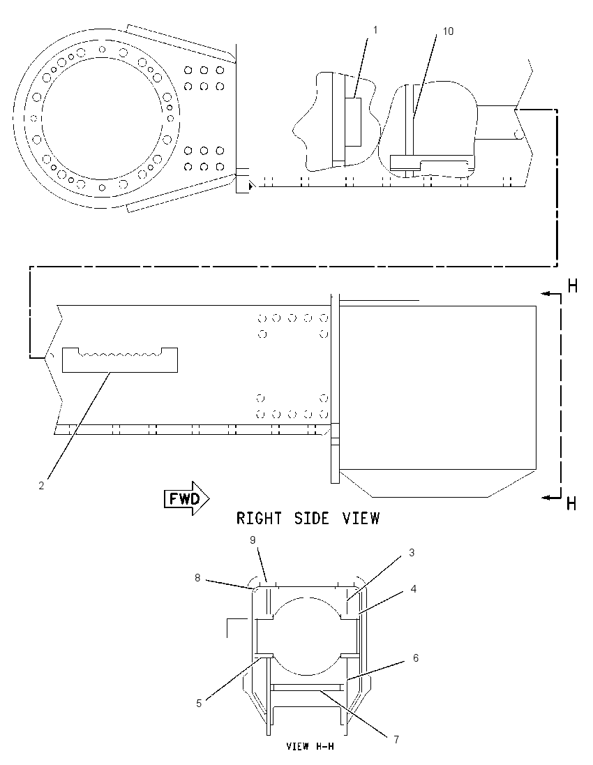 FRAME AS-TRACK ROLLER-RH 3Q6505 CAT