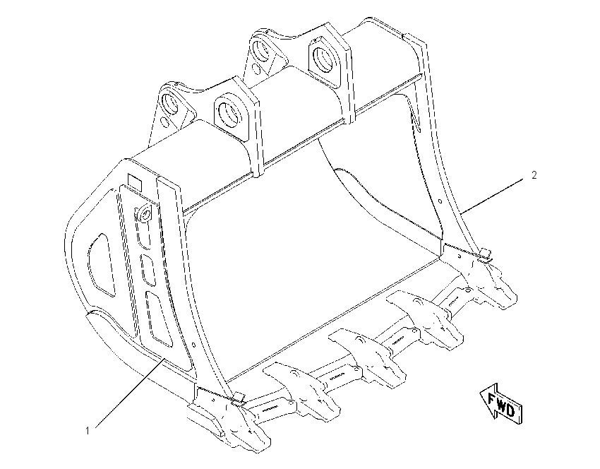 BUCKET AS-MASS EXCAVATOR 1423532 CAT