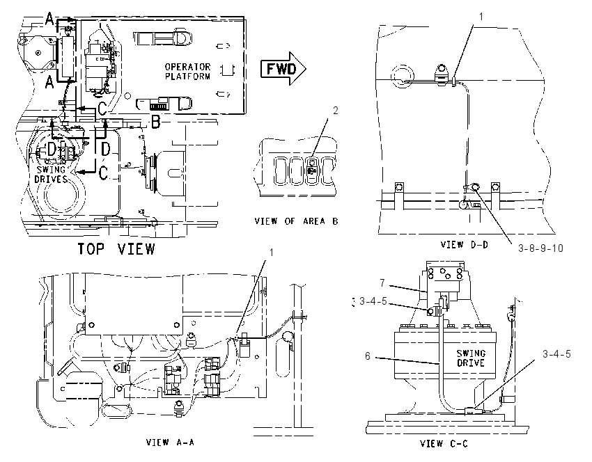 WIRING GP-FINE SWING 1254858 CAT