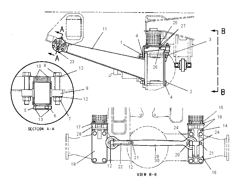 CENTER AXLE SUSPENSION FRAME GP 7U9506 CAT