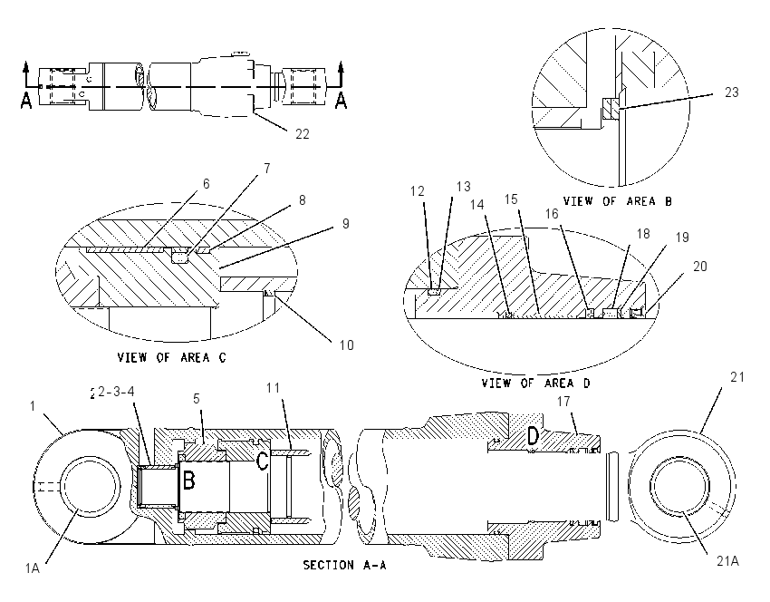 Цилиндр рукояти 1184176 CAT