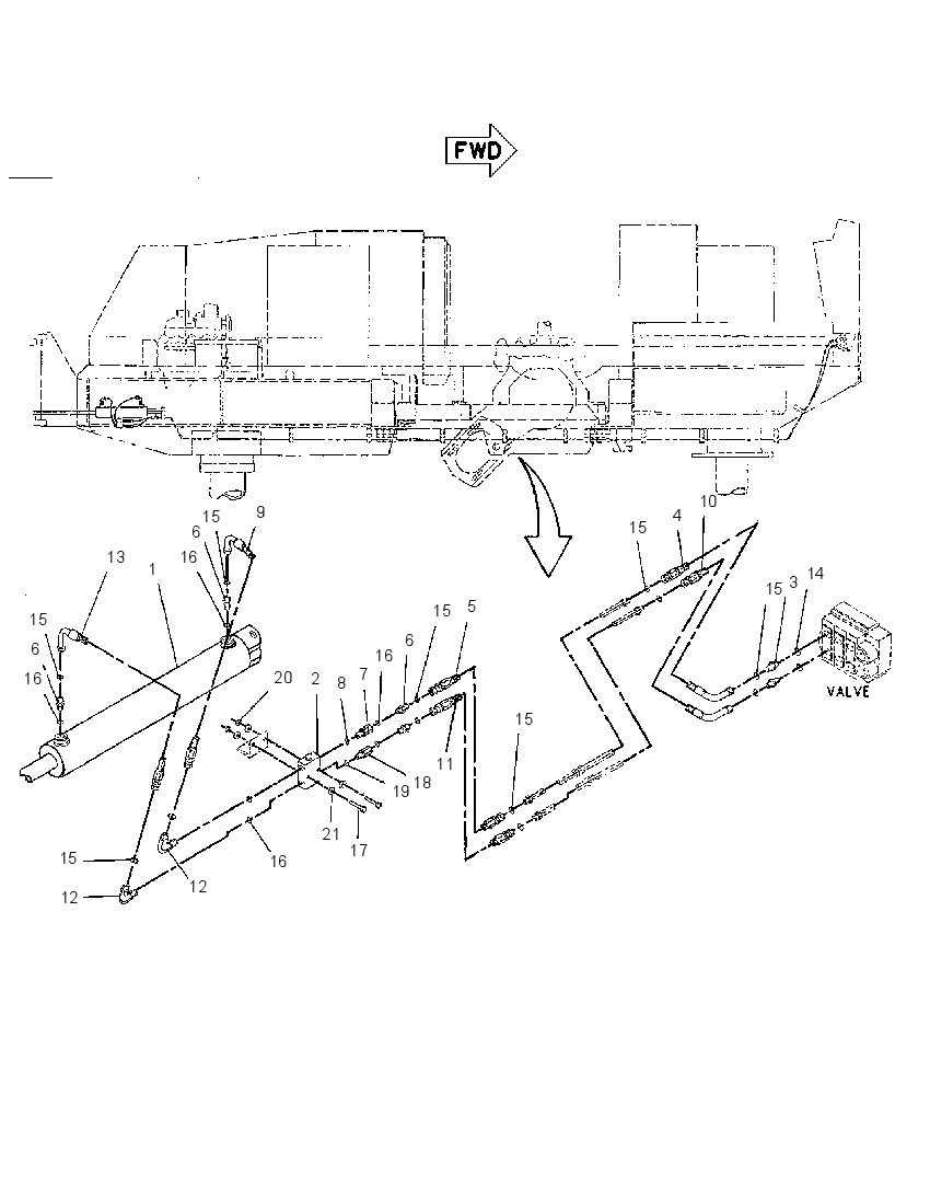 LINES GP-SWING CYLINDER 7R9642 CAT