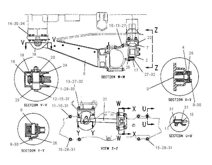 FRAME GP-CENTER SUSPENSION 1263470 CAT