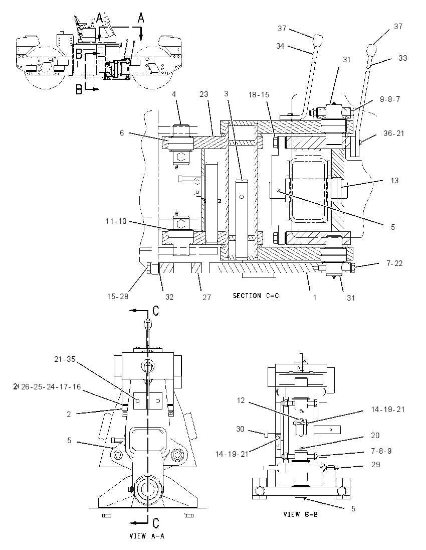 HITCH GP-ARTICULATING & OSC 1285943 CAT