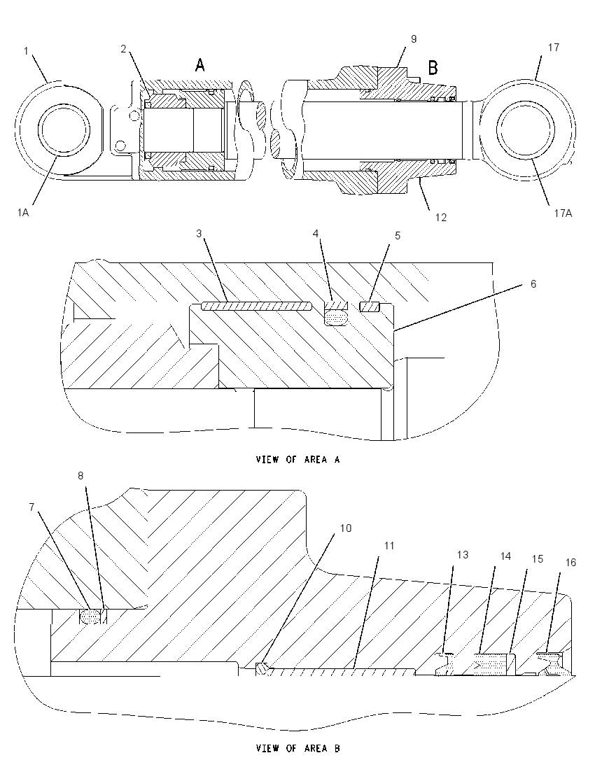 Цилиндр ковша 1184008 CAT