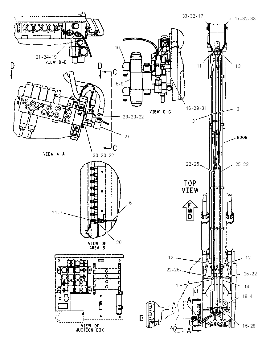 Клапан с трубопроводами вспомогательный 1425975 CAT