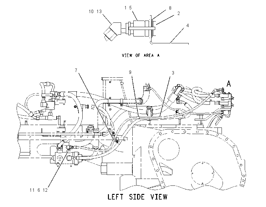 LINES GP-HYDRAULIC DRAIN 1666934 CAT