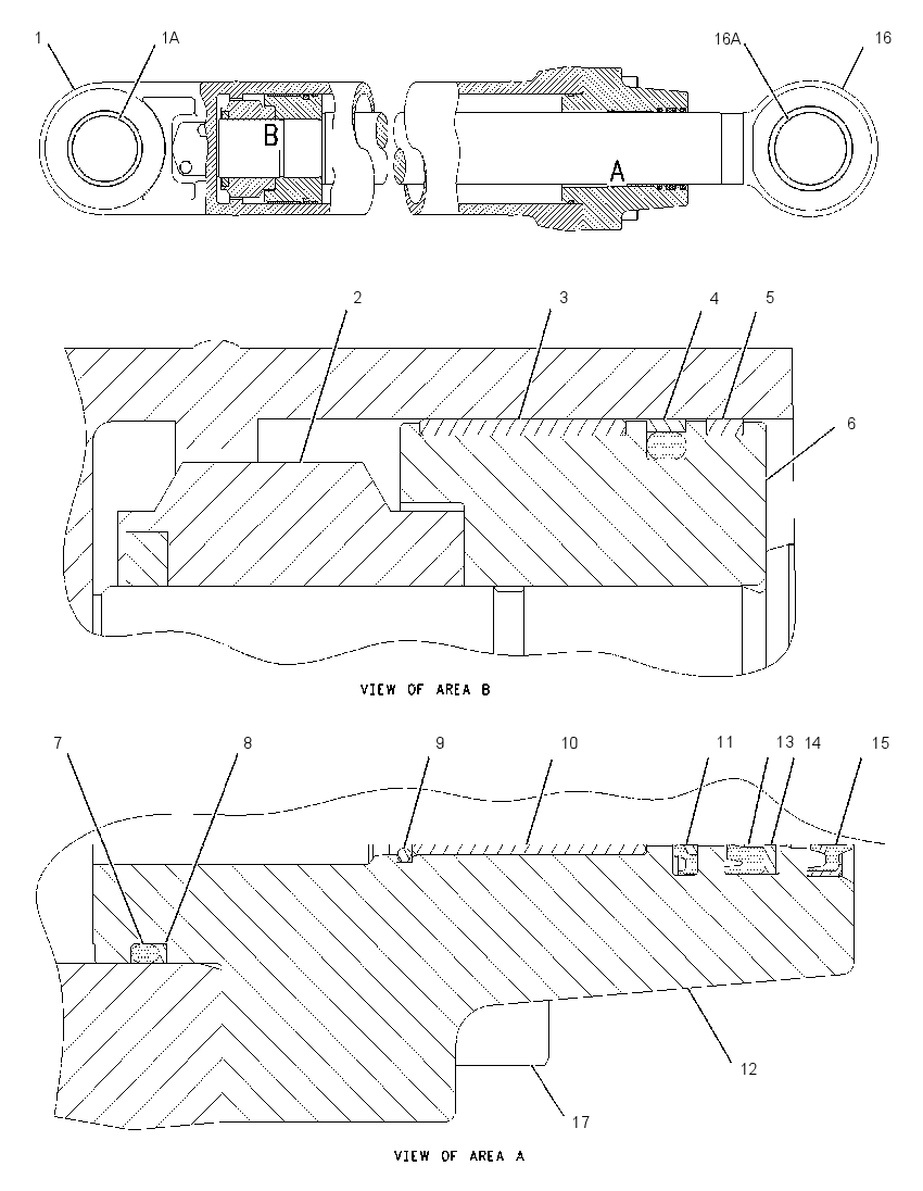 Цилиндр ковша 1297835 CAT