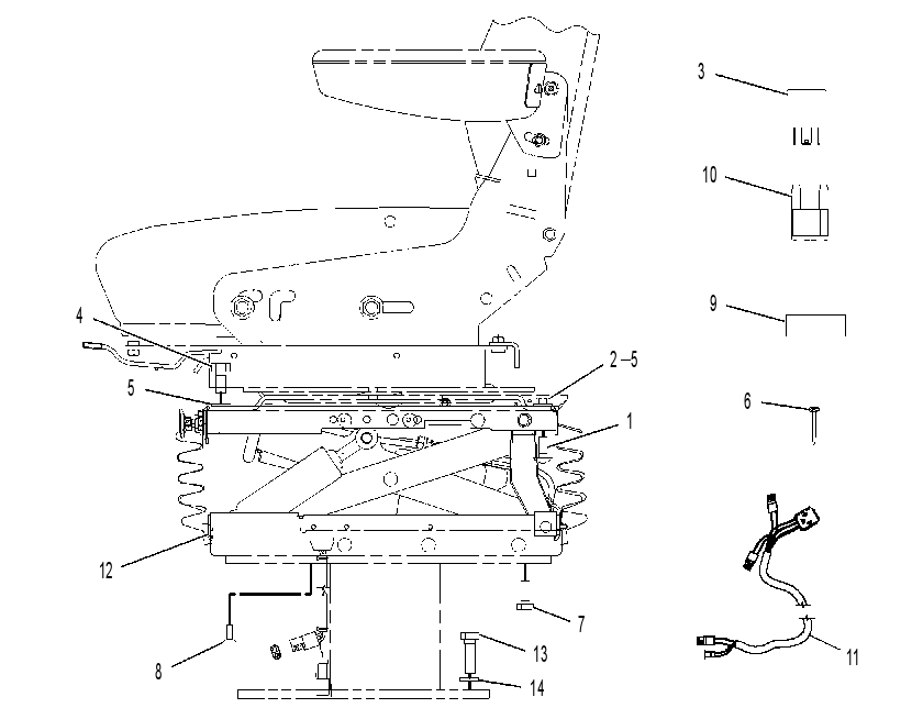 KIT-SEAT SUSPENSION 1676845 CAT