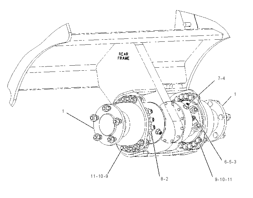 Мотор хода с креплением 1563539 CAT