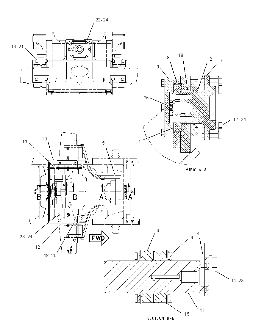 SUPPORT GP-FRONT AXLE 1592744 CAT