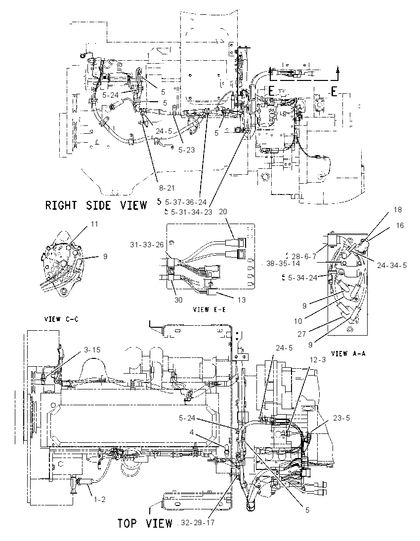 WIRING GP-ENGINE & XMSN 1545205 CAT