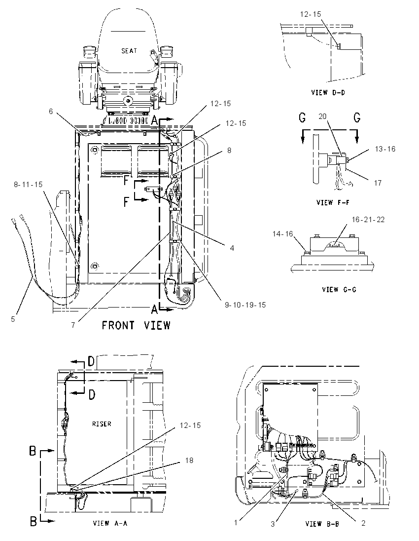 WIRING GP-CAB RISER 1417605 CAT