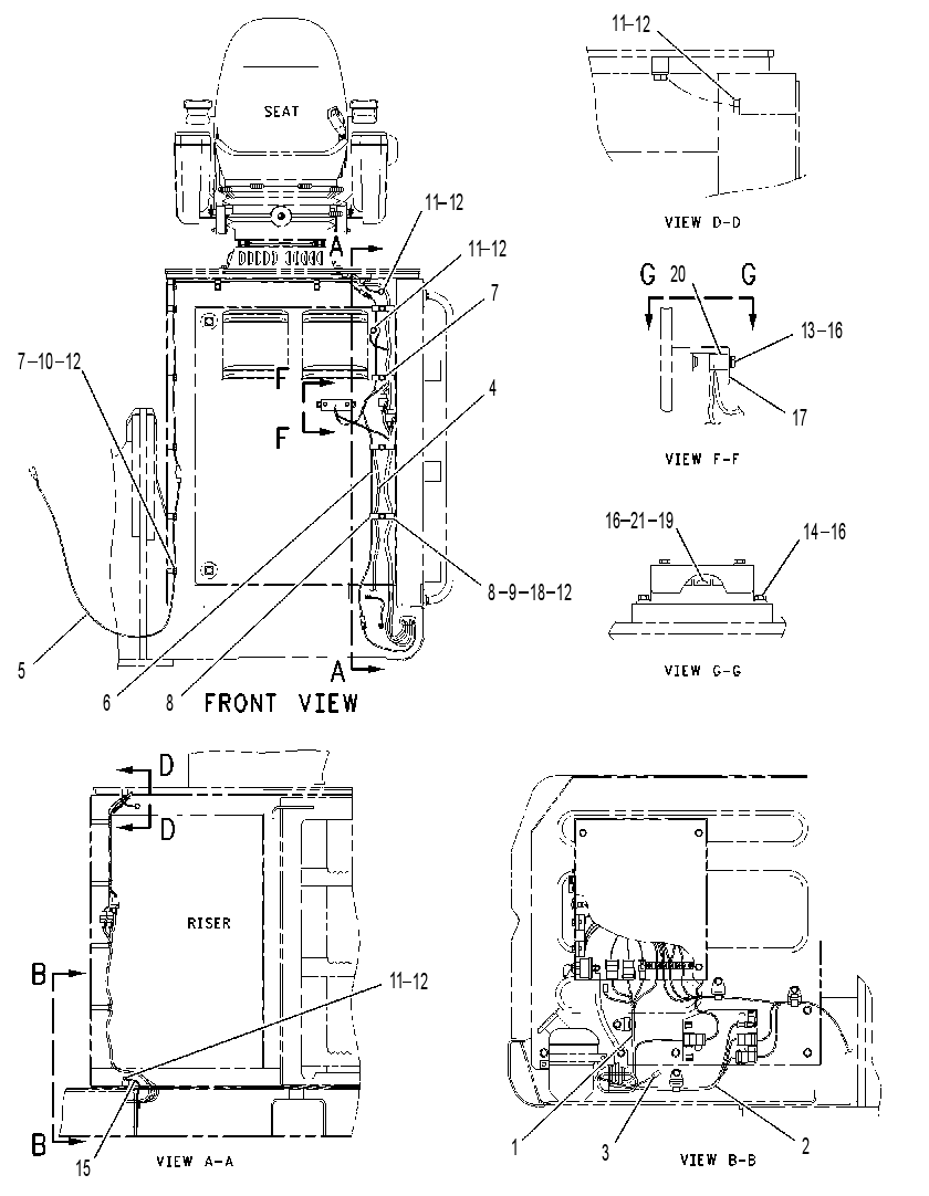 WIRING GP-CAB RISER 1655369 CAT