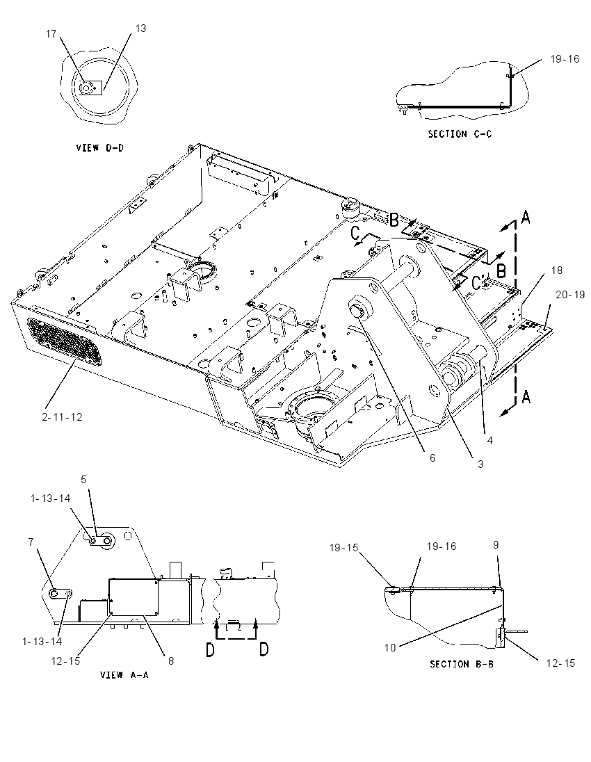 FRAME & TANK GP-UPPER 1567904 CAT
