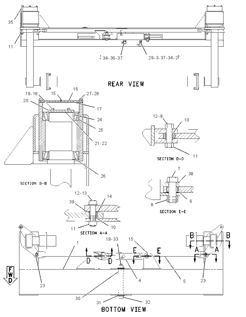 BAR GP-OSCILLATING & STEERING 1206787 CAT