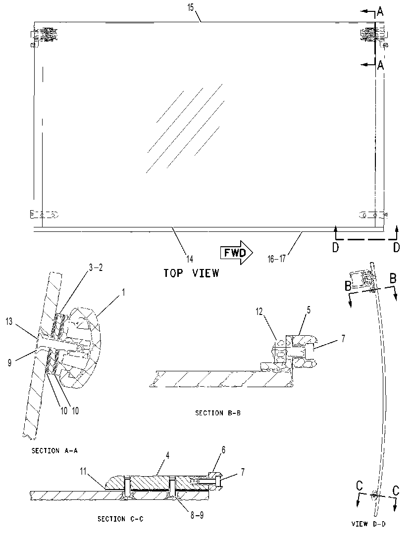 WINDOW GP-FRONT 1573388 CAT