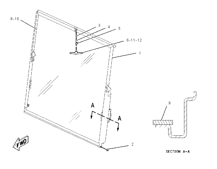 WINDOW GP-FRONT 1573455 CAT