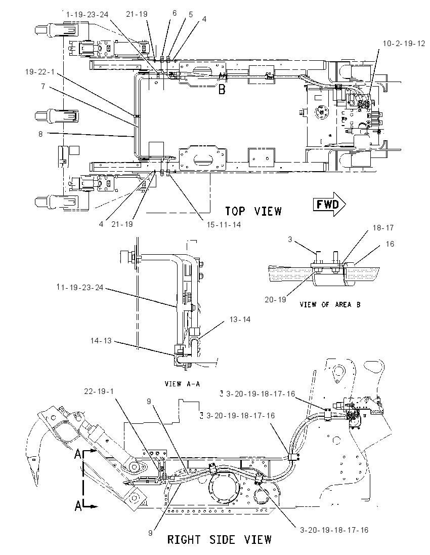 LINES GP-REAR ATTACHMENT 1556100 CAT
