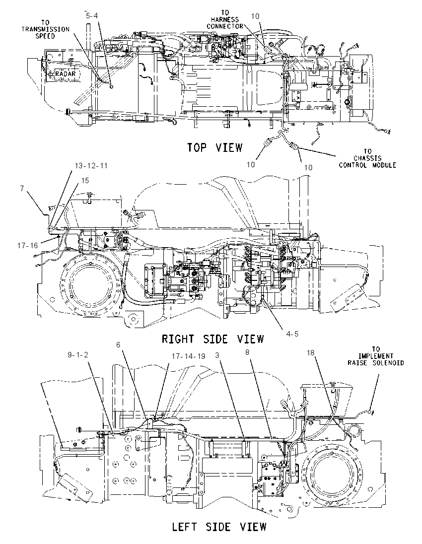 Проводка шасси 1549964 CAT