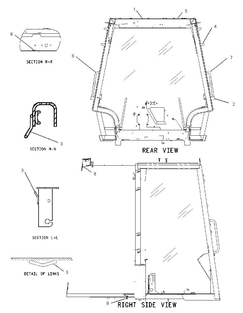 Кабина закрытая с ROPS 1043449 CAT