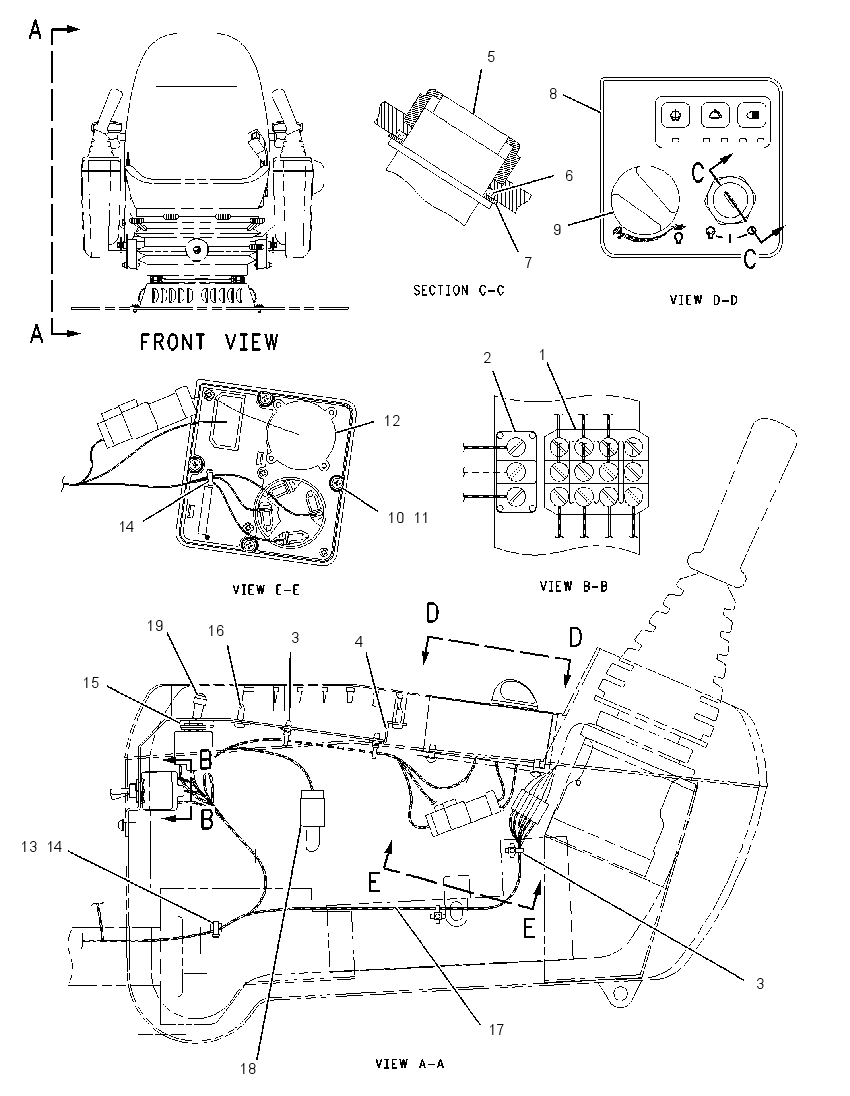 Проводка консоли 5Q3016 CAT