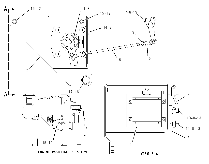 MOUNTING GP-GOVERNOR ACTUATOR 1419804 CAT