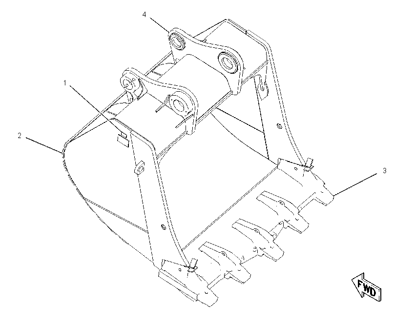 BUCKET AS-MASS EXCAVATOR 1574091 CAT